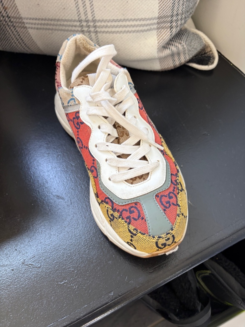 Gucci Multicolor Red Yellow Blue GG Canvas Sneakers